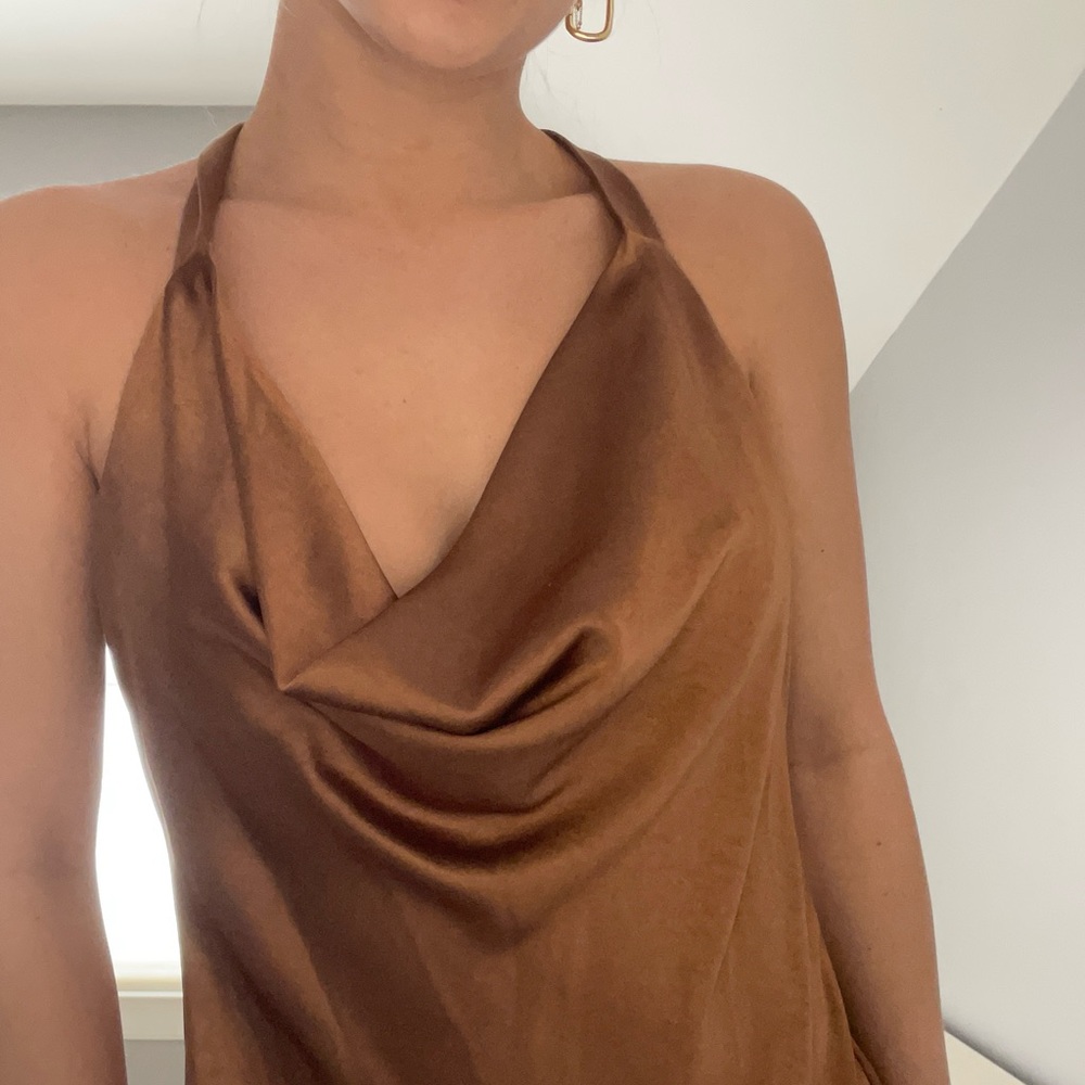 Bronze mini dress